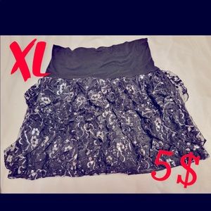 Black and silver skirt